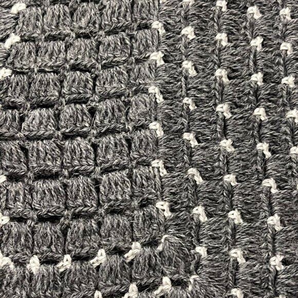 Anthropologie Moth Crochet Boxy V-neck Vest, Gray, S - Picture 6 of 12